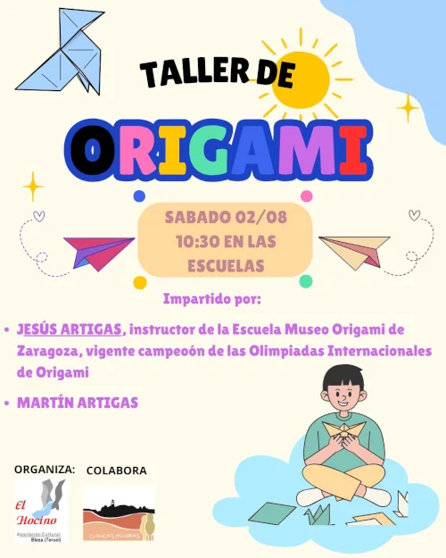 Taller de papiroflexia en Blesa (2025)