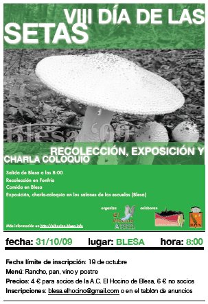 Cartel día de las setas 2009