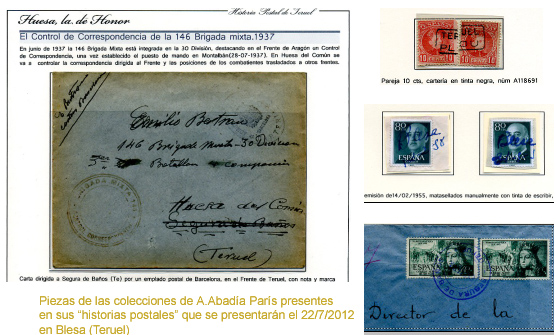 Filatelia histórica en Blesa