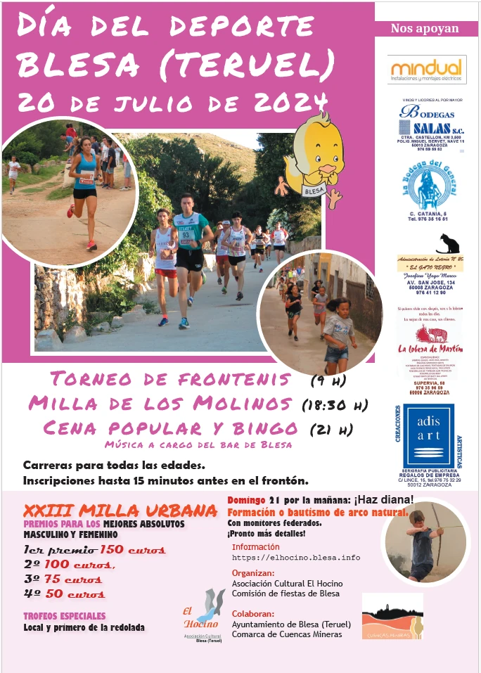 Día de carreras, campeonatos y formación en tiro con arco natural.'.