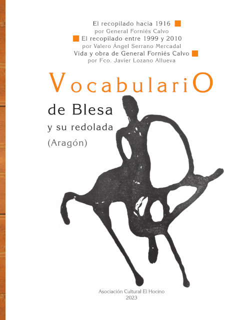 Portada de 'Vocabulario de Blesa y su redolada (Aragón), (2023). Asociación Cultural El Hocino. 