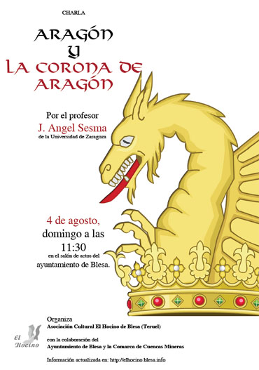 Cartel anunciador, de Aragon y la Corona de Aragón, por J.Angel Sesma.