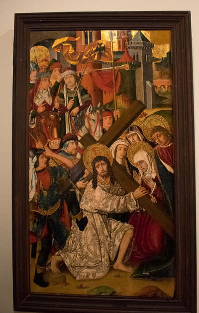 Jesús con la cruz a cuestas, siglo XV, Blesa. Restaurada. Actualmente en el Museo de Zaragoza