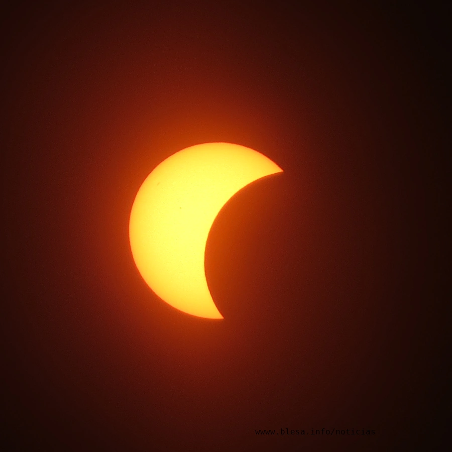 Eclipse de sol total del 12 de octubre de 2026 desde
 Huesa del Común / Blesa (Aragón). Fotografía FJLA.