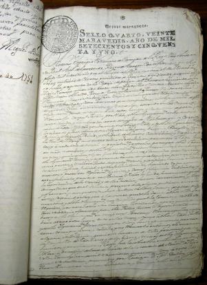 Una de las páginas del pleito conservador en el Archivo Histórico Provincial