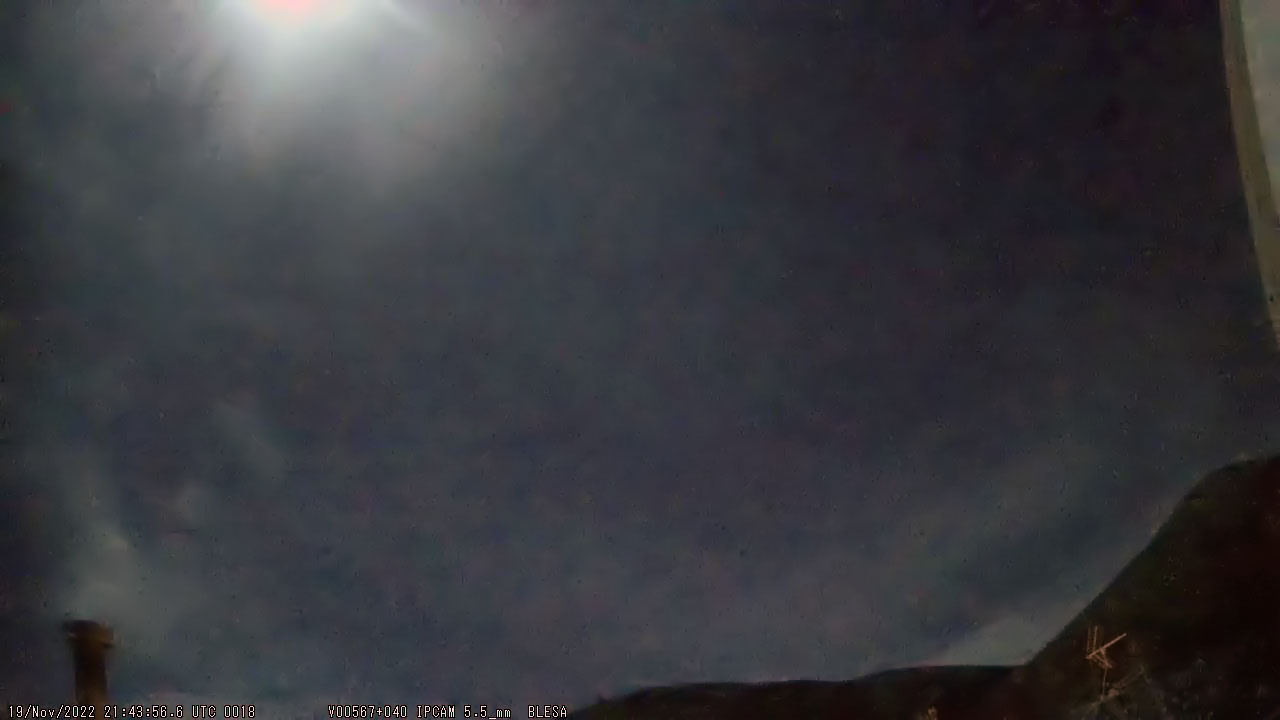 Bólido espacial cruza el cielo sobre Blesa (Teruel)