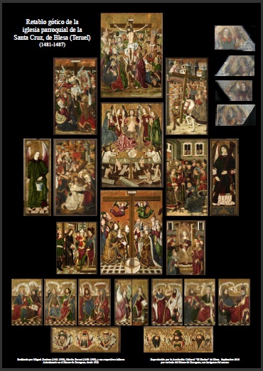 Retablo gótico de Blesa (Teruel). Cartel realizado por la asociación cultural