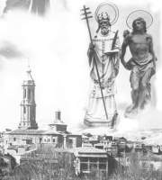 Imagen de S. Sebastian en una estampa blesina