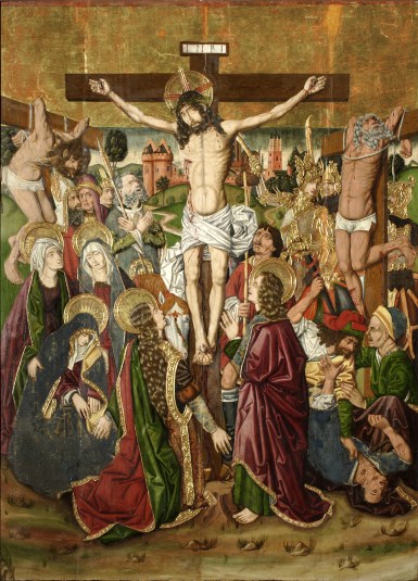 Tabla gótica del retablo de la Santa Cruz de Blesa.  Museo de Zaragoza