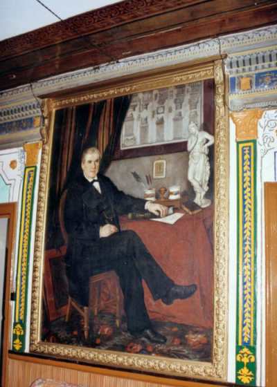 Retrato de Santiago González en su antiguo estudio