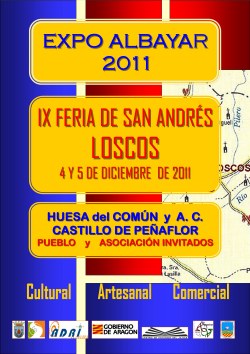 Cartel de la IX feria de san Andrés en Loscos 4 y 5 de diciembre de 2011