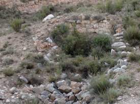Estructuras del posible pueblod de Lenes (Foto de FJLA)